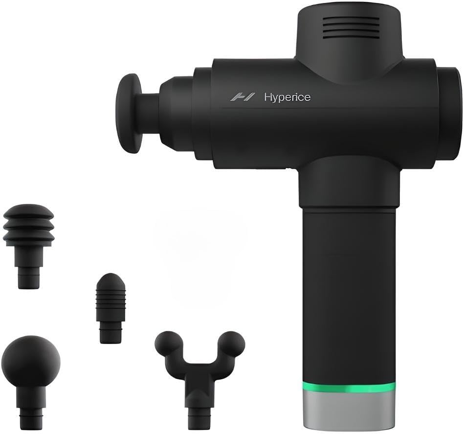 Hyperice Hypervolt 2 Pro - Featuring Quiet Glide Technology - Handheld Percussion Massage Gun - 5 Speeds, 5 Interchangeable Heads - Helps Relieve Sore Muscles and Stiffness FSA-HSA Approved