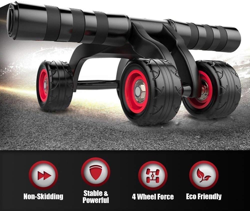 Oileus AB Roller Wheel for Abdominal Exercise, Core Workout Equipment with Automatic Rebound Assistance and Resistance Springs with Ergonomic Handle Sold