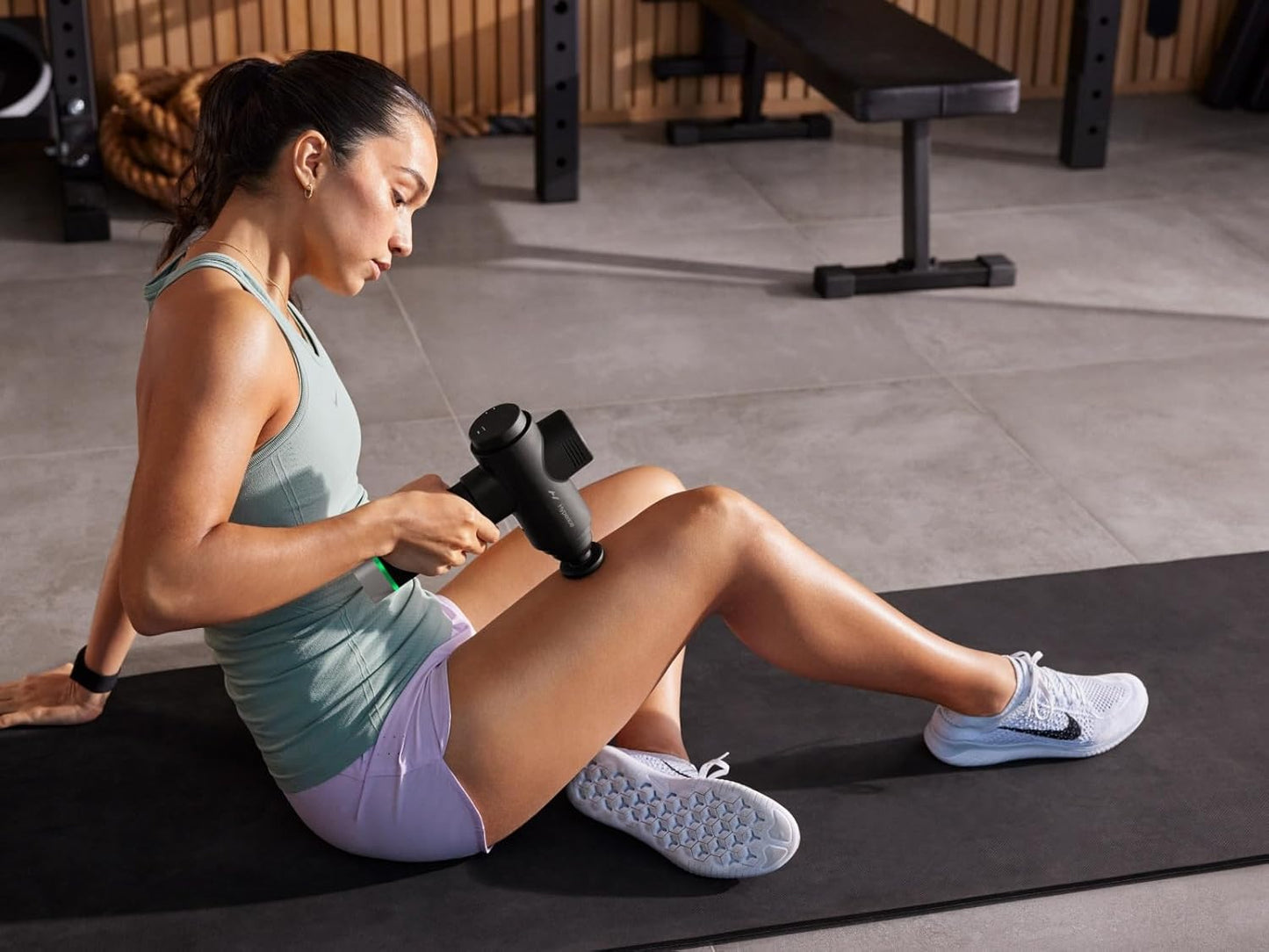 Hyperice Hypervolt 2 Pro - Featuring Quiet Glide Technology - Handheld Percussion Massage Gun - 5 Speeds, 5 Interchangeable Heads - Helps Relieve Sore Muscles and Stiffness FSA-HSA Approved