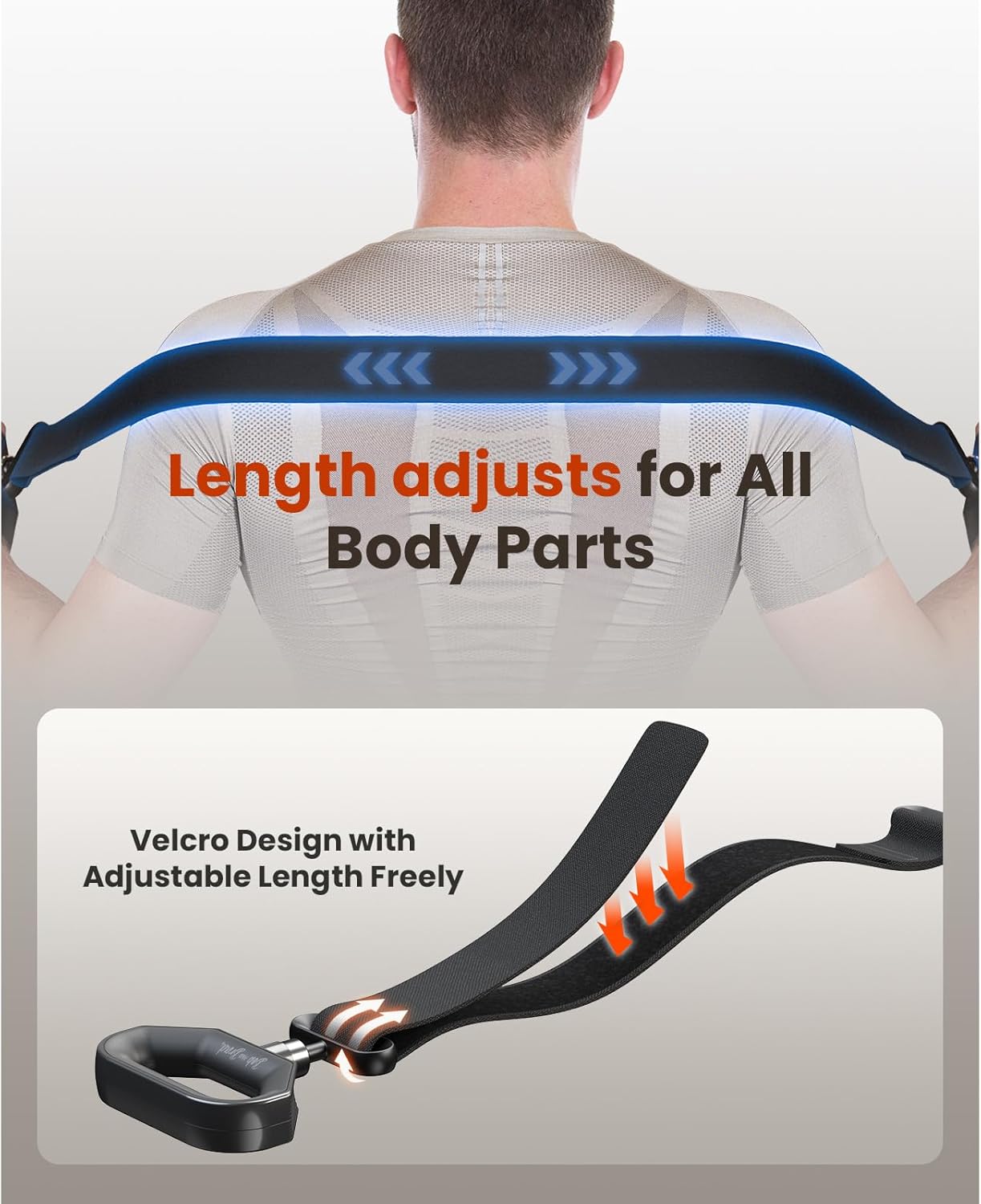 BOB AND BRAD 2-in-1 Massage Gun & Muscle Massage Belt for Muscle Relaxation, Pain Relief, FSA HSA Eligible, Dual-Purpose Deep Tissue sWave Massager Gun with Strap for Athletes, Therapists & Everyone