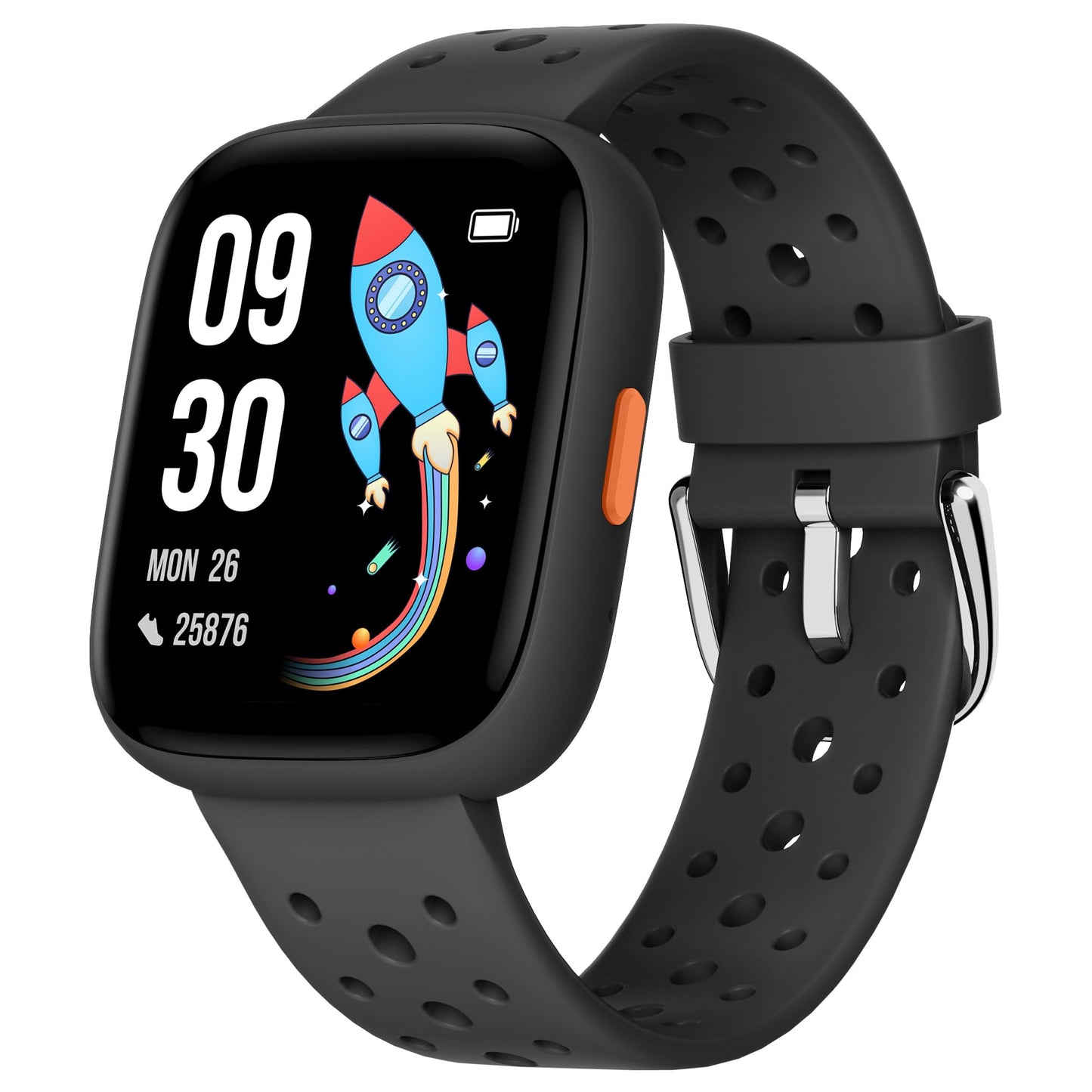 BIGGERFIVE Smart Watch for Kids No APP No Phone Needed, 1.8" Fitness Tracker Watch Pedometer, Heart Rate, Sleep Monitor, IP68 Waterproof, Step Counter, Puzzle Games for Girls Boys Teens 5-16, Blue
