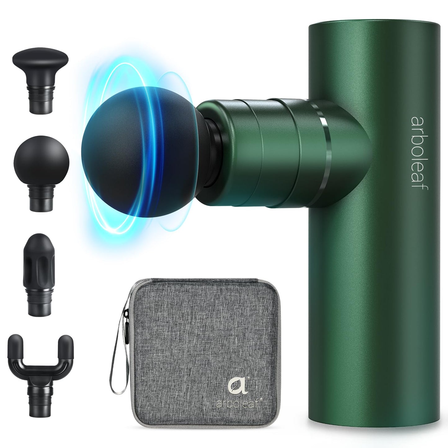 arboleaf Massage Gun Deep Tissue, FSA HSA Eligible Items, Full-Metal Electric Portable Hand Held Massager Gun for Back, Body Sore Muscles, Pain Relief, Gifts, Office, Home, Athletes
