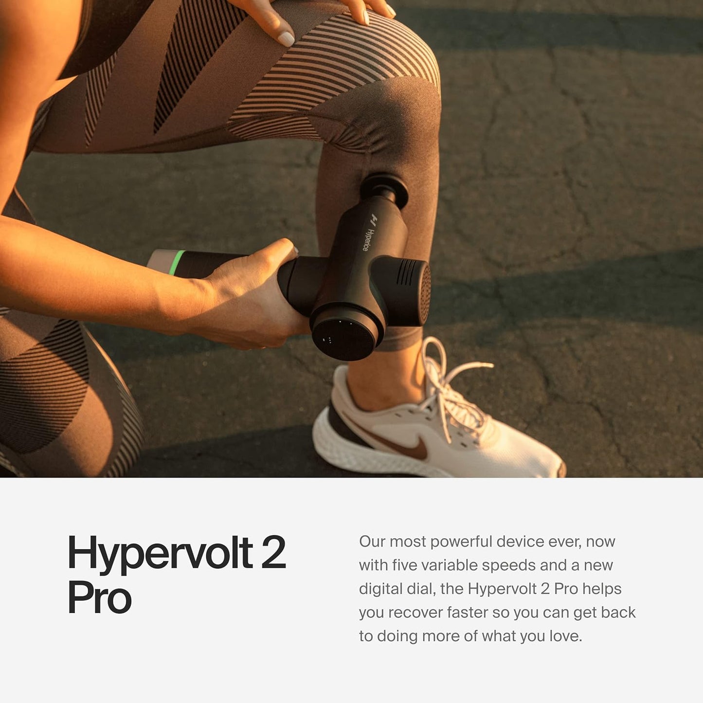 Hyperice Hypervolt 2 Pro - Featuring Quiet Glide Technology - Handheld Percussion Massage Gun - 5 Speeds, 5 Interchangeable Heads - Helps Relieve Sore Muscles and Stiffness FSA-HSA Approved