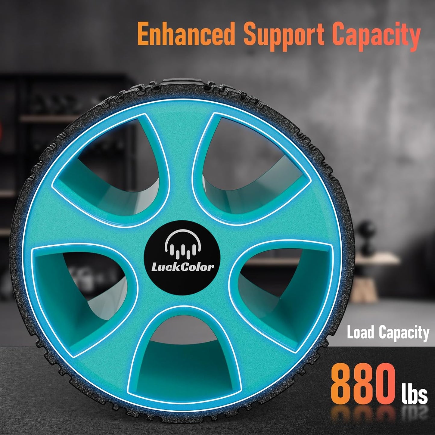 Back Roller, Back Wheel Targeted Back Pain Relief, Yoga Wheel Muscle Massage, Foam Roller for Trigger Point Therapy Physical, Stretching & Exercise, 880lbs Capacity, 10 Inch