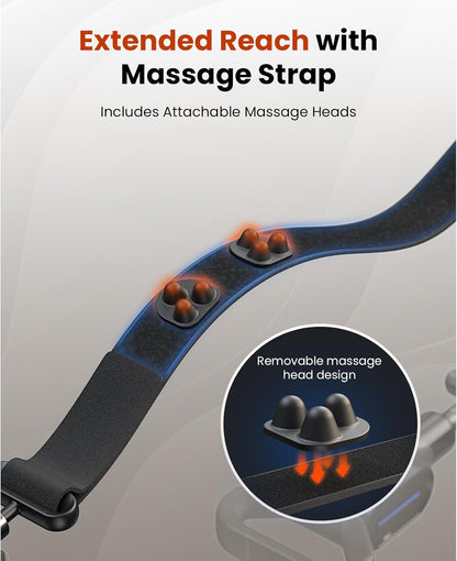 BOB AND BRAD 2-in-1 Massage Gun & Muscle Massage Belt for Muscle Relaxation, Pain Relief, FSA HSA Eligible, Dual-Purpose Deep Tissue sWave Massager Gun with Strap for Athletes, Therapists & Everyone