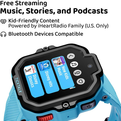 TickTalk5 - Kids Smart Watch with GPS Tracker, Video Calling, SOS, & Parental Controls | Smartwatch with Free Music, Texting, Kid Phone Call and Text, Boys & Girls - 4G Smart Watch for Kids 3-12