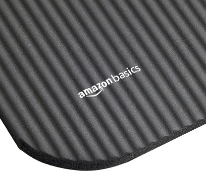 Amazon Basics 1/2 Inch Extra Thick Exercise Yoga Mat with Carrying Strap, Cushioned Support, for Fitness and Gym Workouts